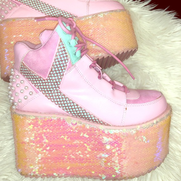 Y.RU Qozmo Mermaid Sequin Platforms (SOLD OUT) - Picture 4 of 5